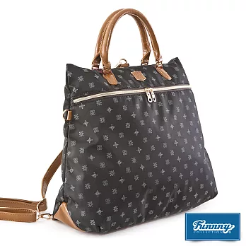 FUNNNY 日本同步系列 人氣熱銷款 3way輕量尼龍多功能包花紋黑