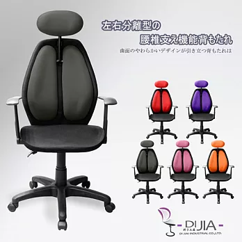 辦公椅/電腦椅【8801雙背全網座辦公椅5色】DIJIA辦公椅鐵灰