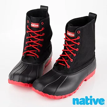 native JIMMY JIFFY BLACK超輕量玩彩獵鴨靴(男/女)21黑x紅
