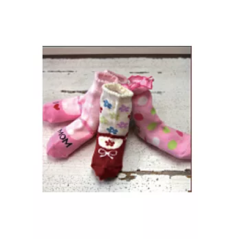 Panpantutu 瑪莉珍鞋型襪3入-泡泡小花S1-2Y