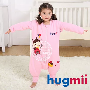 【Hugmii】兒童居家保暖防踢睡袍_瓢蟲M粉色
