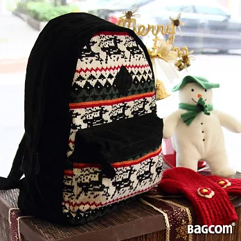 日本品質Bagcom Masaki˙毛線麂皮後背包-麋鹿黑