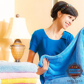 【MACARON 馬卡絨】精緻寵愛大浴巾鮮亮黃