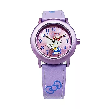 Hello Kitty 可愛模樣滿分時尚造型腕錶-紫色-KT630LVVV