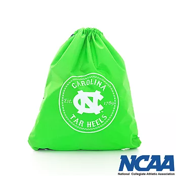 NCAA - 年輕人束口包 北卡標誌尼龍防潑水束口拉繩後背包S (附鉤環小袋) - 小鮮綠