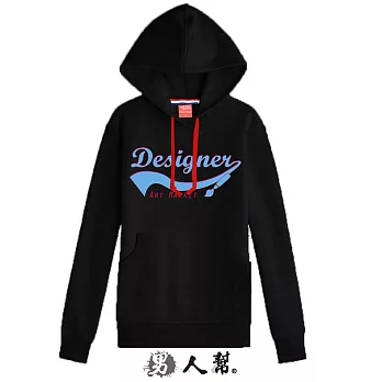 【男人幫】T5719＊【美國潮流服飾美式英文字母連帽T恤拉繩】黑色 S尺寸