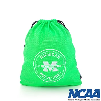 NCAA - 兩面束口包 尼龍VS網布 束口後背包(附釣環袋)S - 小雙綠