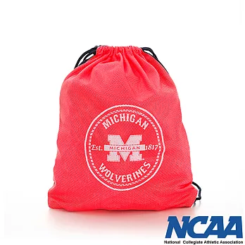 NCAA - 兩面束口包 尼龍VS網布 束口後背包(附釣環袋)M - 大雙紅