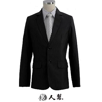 【男人幫】C5303＊【日系極緻夢幻條紋西裝外套】黑色 S尺寸