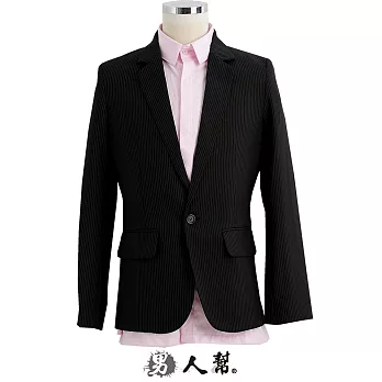 【男人幫】C5308＊【日系窄版極緻條紋單扣西裝外套】S 尺寸