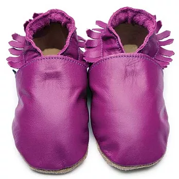 英國製Inch Blue，真皮手工學步鞋禮盒，Moccasin-Grape(6~12M)