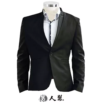 【男人幫】C5321＊【顛覆美學設計立領單扣西裝外套】黑色 M號