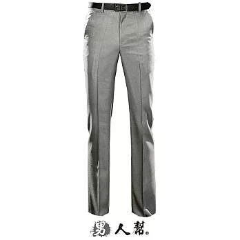【男人幫】K0426＊【低調奢華銀X黑窄版中低腰直筒西裝褲】銀灰色 M號