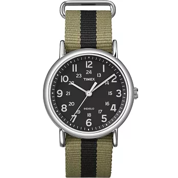 【TIMEX 】天美時經典復刻冷光Weekender系列 (黑/綠 T2P236)