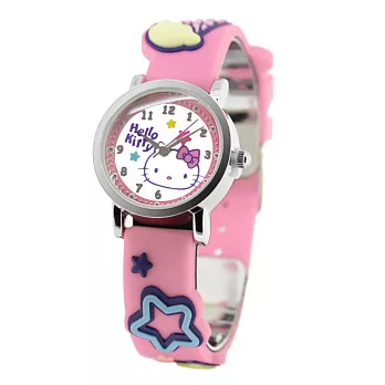 Hello Kitty 歡樂星球立體俏麗腕錶-粉紅