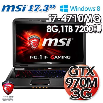 msi 微星 GT70 2QD i7 GTX970M 獨顯3G 1TB Win8.1 17.3吋電競筆電
