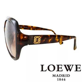 LOEWE 西班牙皇室品牌羅威素面立體LOGO太陽眼鏡(琥珀) SLW775-0744