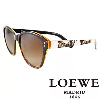 LOEWE 西班牙皇室品牌羅威大理石面奢華花片太陽眼鏡(黃) SLW805-0961