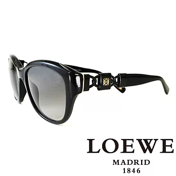 LOEWE 西班牙皇室品牌羅威手工鑄模鎖扣太陽眼鏡(黑)SLW847-0700
