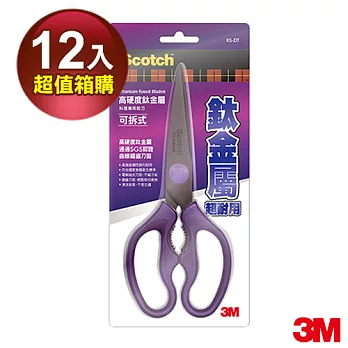 3M Scotch KS-DT 可拆式鈦金屬料理剪刀-超值箱購12入