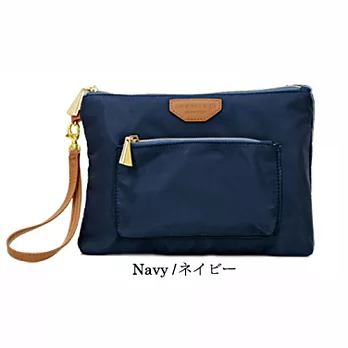 FUNNNY 日本同步系列 人氣熱銷款 輕量尼龍手拿包 藍
