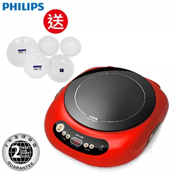飛利浦 黑晶爐(HD4989)活力紅