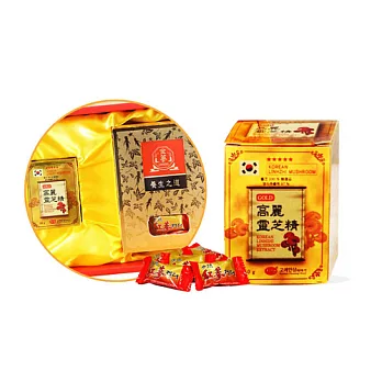 金蔘 高麗紅蔘糖200g/盒+靈芝濃縮精50g/罐(伴手禮盒組)