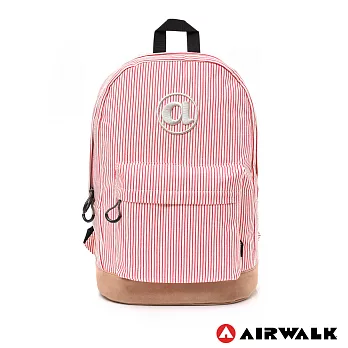 AIRWALK - 彩裝俏妞系列條紋筆電後背包紅