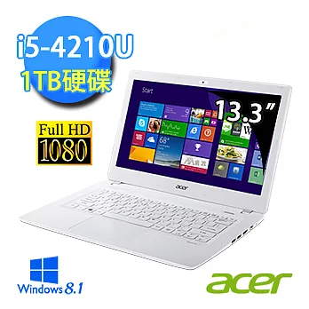 【Acer】V3-371-59B5 13.3吋FHD高畫質筆電 (i5-4210U/4G/1TB/WIN8.1)