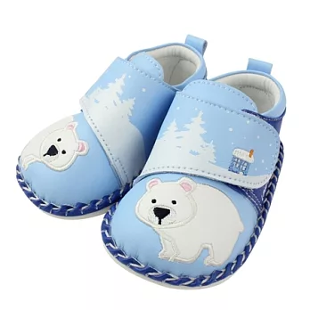 愛的世界LW北極熊大白寶寶鞋/學步鞋-台灣製-13淺藍色