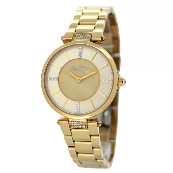 MANGO 謬思女神氣質時尚腕錶-金