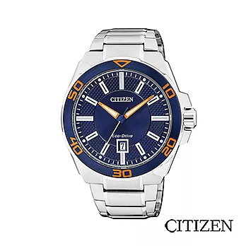 CITIZEN 星辰 夢幻新時代時尚潮流光動能腕錶-藍AW1191-51L