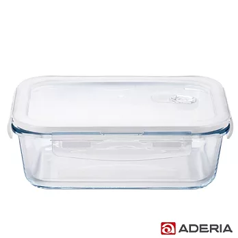 【ADERIA】日本進口耐熱玻璃扣式保鮮盒1000ml(長型款)