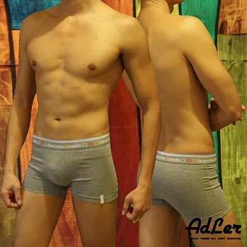 【Kiasma】都會雅痞基本款平口褲(灰)M灰