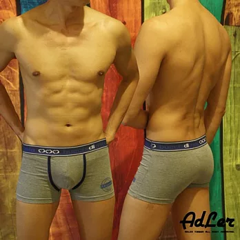 【Kiasma】都會雅痞印花平口褲(灰)M灰