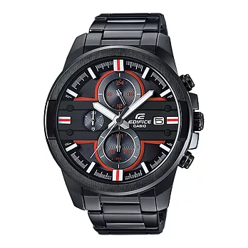 CASIO EDIFICE 競速未來三眼計時賽車腕錶-紅x黑