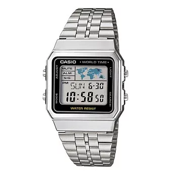 CASIO 復古風數字復刻液晶時尚腕錶-黑邊-A-500WA-1