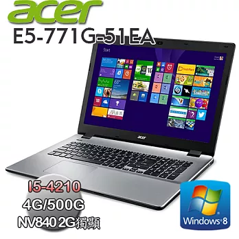 【ACER宏碁】E5-771G 17.3吋FHD i5-4210U NV840 2G獨顯效能筆電(E5-771G-51EA)