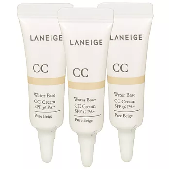 Laneige蘭芝 牛奶光潤色CC霜SPF36PA++(5ml)*3#Pure Beige