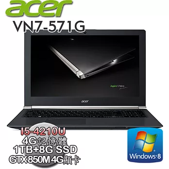 【ACER宏碁】VN7-571G 15吋FHD I5-4210U GTX850M 4G獨顯(VN7-571G-53FJ)