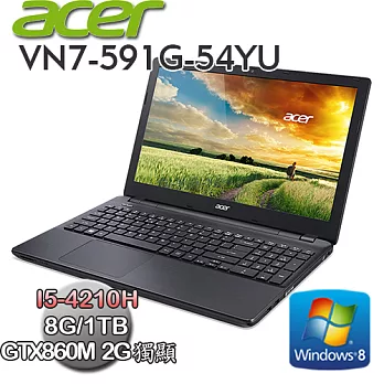 【ACER宏碁】VN7-591G 15吋FHD I5-4210H GTX860 2G獨顯(VN7-591G-54YU)