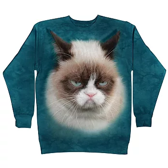 【摩達客】美國進口The Mountain 不爽貓厚棉休閒運動衫[現貨+預購]S不爽貓