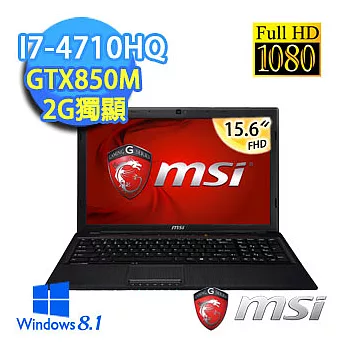 【MSI 微星】GE60 2PL-668TW-GG74714G1T0DS81M 15.6吋筆電((i7-4710HQ/4G/2G獨/1TB+128GSSD/WIN8.1)