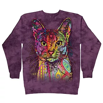 【摩達客】美國進口The Mountain 彩繪貓厚棉休閒運動衫[現貨+預購]S彩繪貓