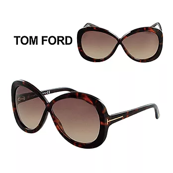 【TOM FORD】經典交叉八字/ 蝴蝶型-太陽眼鏡(琥珀色 # TF226-52F)琥珀