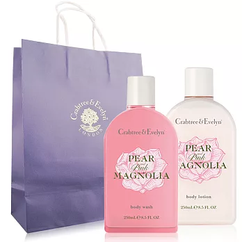 Crabtree & Evelyn 瑰珀翠 紅粉木蘭身體沐浴二件組【贈原廠精美提袋】