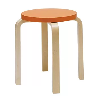 Artek Stool E60 四腳圓凳 Paimio 特別版（橙橘椅面）