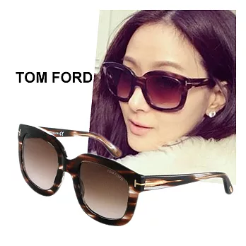 【TOM FORD】孫芸芸配戴款-時尚大框_太陽眼鏡(琥珀色 # TF279-49F)琥珀色