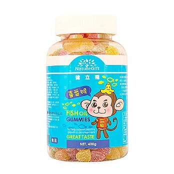 健立飛 喜番猴 兒童魚油水果軟糖 400g