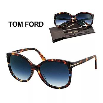 【TOM FORD】修飾臉型_典雅時尚大框款太陽眼鏡(琥珀 # TF9275-55W)琥珀